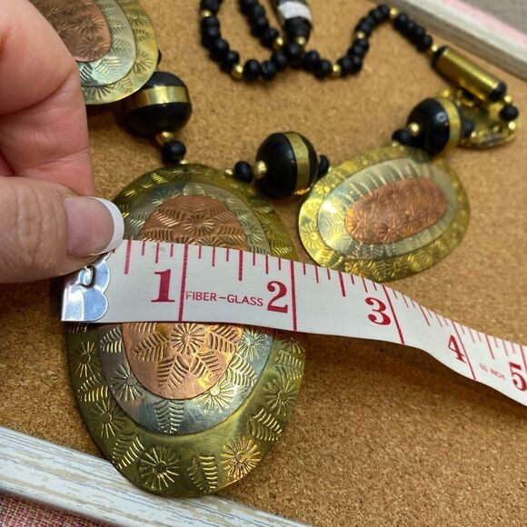 New Tribal brass copper beaded necklace - Picture 6 of 12